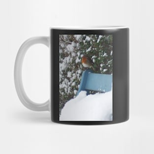 Snowy Christmas Red Robin Mug